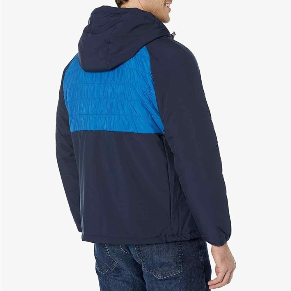 NWT! Mens London Fog Mixed Media Active Jacket, True Blue, Size XL - Picture 2 of 10